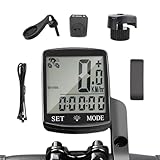 Fahrrad -Kilometerzähler wasserdichtes Digital Display | Schnurloser Radfahren Tachometer | Bike Computer Tracks Geschwindigkeit, Entfernung & Zeit | Ideal für Berg-, Straße, ATV, Dirtbikes Outdoor -R