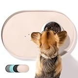 Conlun Napfunterlage Hund,1,2cm Hohe Ränder Futtermatte Katzen zur Vermeidung von Verschüttungen,BPA-Freie Silikonmatte mit Rand Gummi-Hundenapf Unterlage für Futter- und Wassernäpfe(Beige,48x30 cm)WT