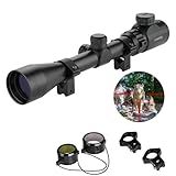 JNGLGO Zielfernrohr 3-9x40 EG mit Montage 11mm Gewehrzielfernrohre Rot & Grün Punkt Visier Luftgewehr für Taktische Jagd
