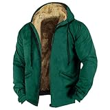 Generisch Dicke Fleecejacke Herren Army Reißverschluss Ski Übergangsjacke Baumwolle Warm Parka Warme Übergangsjacke Winterjacke Marke Elegant Wintermantel Jacke Bomberjacke Herren Winter 3XL