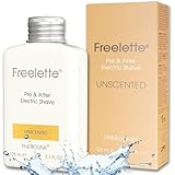Pre Electric Shave After Shave Lotion Creme - Balsam für eine gründliche Rasur - Glatte und reizfreie Rasur - Kühlender Pre- und After-Shave Balsam. Freelette (Unparfümiert)