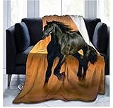 FANSU Kuscheldecke Flauschig Decke 150x200 cm- XL Fleecedecke Weich und Warme,3D Pferd Wohndecke Flanell als Sofadecke Couchdecke Tagesdecke
