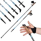MSPORTS Nordic Walking Stöcke Premium - hochwertige Qualität - Superleicht - auswählbar mit Tragetasche - Walking Sticks (Nordic Walking Stöcke)