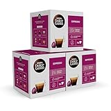 NESCAFÉ Dolce Gusto Espresso, 48 Kapseln, Intensität 5, kurzer Kaffee mit Fruchtnüssen (3 x 16er Pack)