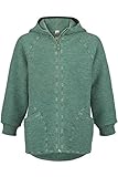 Engel Natur, Baby Walkjacke mit Reißverschluss, 100% Schurwolle (kbT) (Jade melange, 98-104)