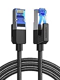 UGREEN Cat 8 LAN Kabel 40Gbps 2000MHz Superschnell Netzwerkkabel POE RJ45 Ethernet Kabel Wlankabel kompatibel mit PS5/4, Steam Deck, Xbox, Switch, Router, Modem (1M)