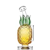 Aoheuo Shishas Ananas Bongs Rauchpfeife Dab Rigs Wasserbong Pfeifen Design 7,8 Zoll Höhe 14,4 mm Gelenk mit Quarz Banger oder Slide Bowl (A)