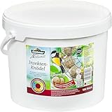 Dehner Natura Premium Meisenknödel ohne Netz, Insektenknödel, ganzjähriges Wildvogelfutter proteinreich / energiereich, im Eimer, 100 Stück je 90 g (9 kg)