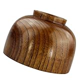 BAZEITFLOW Holzschale aus Säuerlichem Holz Robuste Leichte Salat und Reisschüssel mit Glatter Oberfläche Stoßfest Vielseitig für Haushalt Buffet und Tägliche Verwendung
