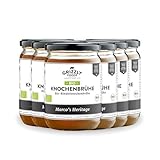 Grizzly Foods • BIO Rinderknochenbrühe (6 x 500ml) • 25g Kollagen pro Glas • 72 Stunden lang gekocht • 100% natürlich • Ohne Zucker, ohne Zusätze • Wertvolle Nährstoffe • Bone Broth • Knochenbrühe