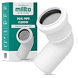 Millto™ Kunststoff Bogen 40x40 mm 67º PP-Bogen Abwasser Installation Rohrbogen Abwassersysteme Abflussrohr Anschluss Kanalisationsrohr Sanitärverbinder Armaturen für Entwässerungssysteme