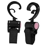 HEALSOPTHY 2 Stück Babywagen Haken Stroller Hooks Tragkraft Starke Aufhängehaken für Einkaufstaschen Windeltaschen Praktisch Leicht Zu Befestigen Für Kinderwagen und Fahrräder Rosa