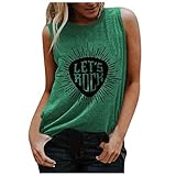 Tank Top Damen Sommer Dasongff Große Größe Tanktops Loose Blusen Ladies Weste Ärmellos Oberteil Beiläufige Shirt Basic Tee Drucken Sommertops Sport T-Shirt Fitness Workout
