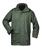 Norway PU Regen-Jacke mit Kapuze - Oliv - Größe: M