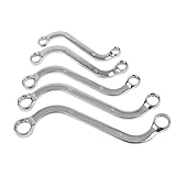 Metrischer Ringschlüssel, flexibler Ringschlüssel, S-Typ-Doppelringschlüssel, 5-teiliges Doppelsteckschlüssel-Set, Rostbeständigkeit, 10, 11, 12, 13, 14, 15, 16, 17, 18, 19 mm, hochglanzpoliert