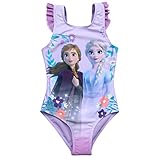 Die Eiskönigin 2 Badeanzug Bademode Anna und ELSA (Lila, Gr. 122)