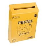 TOBBOMEY Vintage Wandbriefkasten aus Robustem Eisen Wandmontierte Postbox mit Großzügigem Fassungsvermögen Langlebig und Platzsparend für Zuhause Büro und Institutionen Installieren