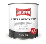 BALLISTOL 25351 Mehrzweckfett 1kg Eimer – Wasserbeständiges Universalfett – Gleitlager-Abdichtung, KFZ-Schmierung