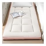 Faltbare 5,1 cm dicke japanische Futon-Matratze, bequeme Bodenbett-Schlafmatte mit elastischem Band für Zuhause, Reisen und Gäste, volle Größe 90 x 190 cm