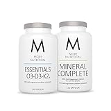 MORE Essentials Omega 3, Vitamin D3 K2, 240 Kapseln - MORE NUTRITION Mineral Complete, 150 Kapseln mit Mineralstoffen, Spurenelementen und Vitaminen