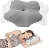 DONAMA Schlafkissen, Nackenstützkissen, Höhenverstellbares Memory Foam Kissen, Ergonomisch Kopfkissen, Atmungsaktiv, Für Seitenschläfer & Rückenschläfer, Grau