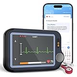 CheckMe EKG Gerät für Zuhause Deutsch, 30s/60s/5min Multi-Messung Langzeit-EKG-Monitor, Bluetooth Smartphone App, Dual-User-Unterstützung, Mobiles EKG Gerät für PC-Software und Mac App