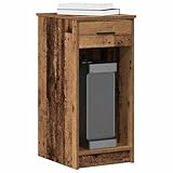 Owoxanthellate Computertisch Altholz 35 x 45 x 77 cm mit Schublade, Stabiler Holzwerkstoff, viel Stauraum & kippgesichert für Home Office, Wohnzimmer und Jugendzimmer