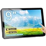 Pisichen Touchscreen Kleiner Monitor 9 Zoll HD 1280x800P Tragbarer Display, HDMI USBC Mini Monitor für PC Laptop Xbox Switch, Integrierte Lautsprecher & Ständer