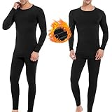 HAPYWER Herren Thermounterwäsche Set Atmungsaktiv Funktionsunterwäsche Lange Thermowäsche mit Hot Warm Base Layer für Ski Winter Sport