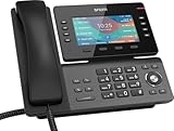 Snom D862 IP Telefon, SIP Tischtelefon, 5' IPS-Farbdisplay 1280 x 720 Pixel, 12 SIP-Ident,39/8 Programmierbare Funktionstasten, USB, WiFi NFC, Bluetooth, 3 Jahre Herstellergarantie, Schwarz, 00004535