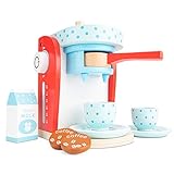 New Classic Toys - 10700 - Kinderrollenspiele - Kaffeemaschine - Mehrfarbig (rot), Kaffeemaschine - Rot