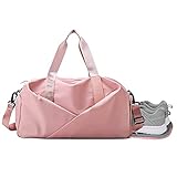 Sporttasche MäDchen Training Sport Fitnesstasche Women's Portable Travel Bag Large Dry Wet Separation Shoes Men Training Sports Fitness Bag Women Travel Luggage Bag, pink (Rosa)