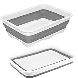 Roysmart Spülschüssel Faltbar Camping, 10L Waschschüssel Faltbar, Multifunktion Schneidebrett Abwaschschüssel Camping Klappbare Spülschüssel für Wohnmobil Camping Reisen