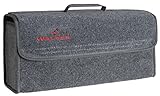 Walser Kofferraumtasche Toolbag Größe L, Nadelfilz Kofferraum-Organizer, Auto-Tasche, PKW-Aufbewahrungstasche, Kofferraum-Toolbag 22x16x50 cm grau