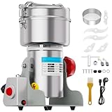 Getreidemühle Elektrisch,1000g Hochgeschwindigkeits-Gewürzmühlen mit 3000 W, 30-300 Mesh Gewürzmühle für Kräuter/Gewürze/Nüsse/Getreide mit Überlastschutz