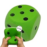 alldoro 63107 XXL Schaumstoff-Würfel Grün, 15 x 15 cm, großer Soft-Spielwürfel, weich & leise, Spielen & Lernen, indoor & outdoor