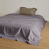 JIANINGHOME Bettlaken ohne Gummizug 160x245cm weiches und atmungsaktives aus Jersey Baumwolle