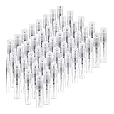 Cusstally 50 Stück Einweg-Parfümzerstäuber, Sprühflasche aus Kunststoff, transparent, tragbar, 3 ml