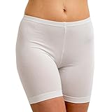 HERMKO 5780 Damen Longpant aus Baumwolle/Elastan Schlüpfer, Farbe:weiß, Größe:48/50 (XL)