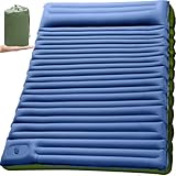 Myxslop Isomatte Selbstaufblasend 2 Personen, 12CM Isomatte Ultraleichte Luftmatratze Camping Aufblasbar Kleines Packmaß mit Fußpumpe für Zelt, Rucksack, Wandern und Camping