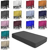 2er Set Jersey Spannbettlaken Spannbetttücher Bettlaken Spannbetttuch weiche Baumwolle mit Rundumgummizug, Farbe: Anthrazit, Maße: 2er Pack 90-100 x 200 cm