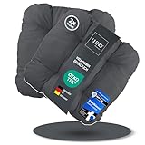 LILENO HOME 2er Set Stuhlkissen Anthrazit (38x38x8 cm) - Sitzkissen für Gartenstuhl, Küche oder Esszimmerstuhl - Bequeme UV-beständige Indoor u. Outdoor Stuhlauflage als Stuhl Kissen