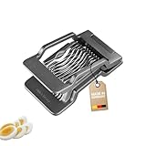 Westmark Eierschneider Justus Black Edition – Eierteiler für runde & ovale Scheiben – Extra-Scharfe Edelstahldrähte, Anthrazit