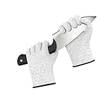 Schnittschutzhandschuhe Größe M – Level 5 Schutz, Lebensmittelecht, EN 388 Zertifiziert, Schnittfeste Handschuhe für Küche, Garten, Handwerk, Metzger und Outdoor-Arbeiten