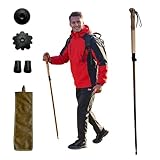 FOREST PILOT Trekkingstock - 1er-Pack Sassafras-Holz Verstellbarer und abnehmbarer Wander- oder Gehstock (Braun)