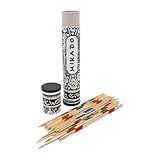 GICO Mikado Spiel aus Holz Kinder Erwachsene im Köcher zur Aufbewahrung, Länge 22 cm, Mikado Stäbchenlänge 18 cm - 103