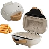 Mini Corn Dog Maker 500W Wurstbrötchenmaschine mit keramischen Antihaftplatten für Hot Dogs, Käsesticks, Frühstück & Sandwiches