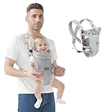Babytrage für Neugeborene Ergonomische Baby Bauchtrage Rückentrage Leicht Atmungsaktiv 0-36 Monate (Tarnung)