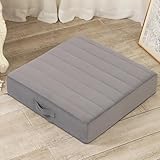LOVMOC Meditations-Bodenkissen, quadratisch, großes Bodenkissen für Erwachsene, dickes Memory-Schaum-Sitzkissen für Yoga, Wohnzimmer, Sofa, Tatami, Grau, 55,9 cm