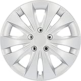 cartrend Radkappen Storm, für alle gängigen Stahlfelgen, aus Spezial-ABS-Qualitätskunststoff, schlagfest, zweischichtige Metallic-Lackierung, überlackierbar, Silber, 15 Zoll